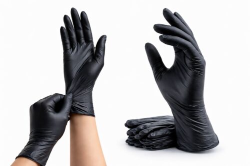 Нитровиниловые перчатки одноразовые медицинские, 100 шт (50 пар)