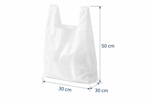 Пакет-майка полиэтиленовый 30×50 см белый, прочный