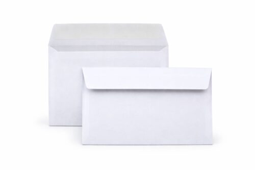 Конверты почтовые C6 (114×162 мм), белые, самоклеящиеся, 50 шт