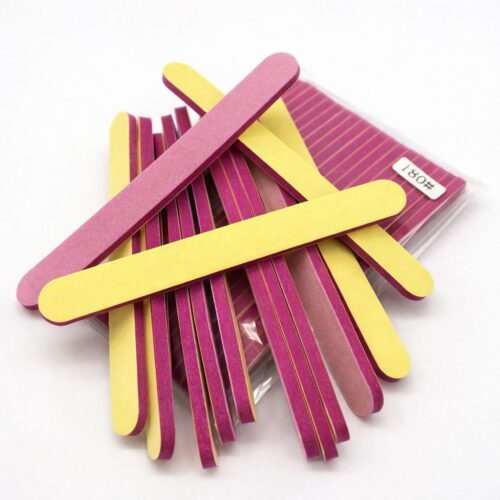 Пилки одноразовые (баф-пилки) для ногтей 180 грит, набор 20 шт